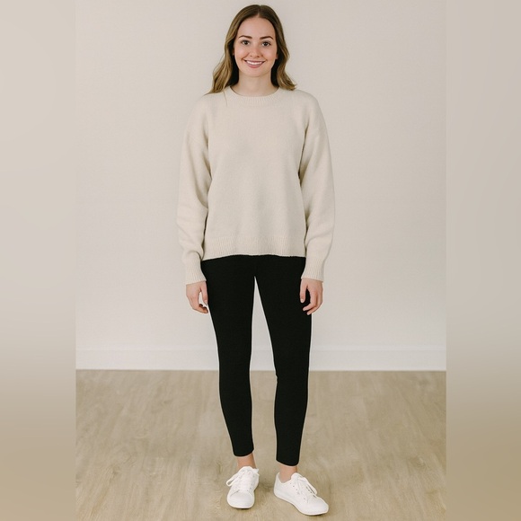 Maje Thick Knit Black Legging Tights Viscose Blend Size 2 - Picture 1 of 8